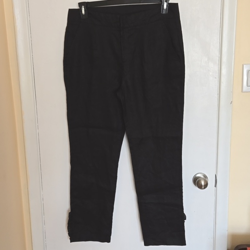 NWT BLU9 Black Linen Pants M